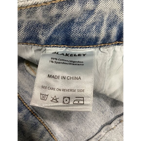 Blakeley Womens Light Wash Blue Denim Wide Leg Cargo Pants 4X Strachey FIT  NWT - Picture 9 of 10